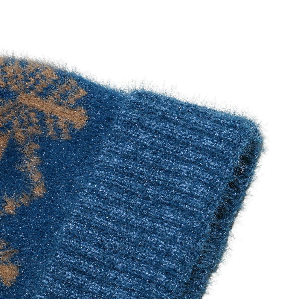 Cozy Faux Fur Snowflake Knit Beanie Additional Image 9