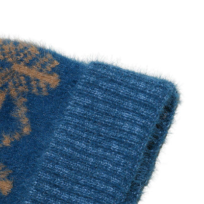 Cozy Faux Fur Snowflake Knit Beanie Additional Image 9