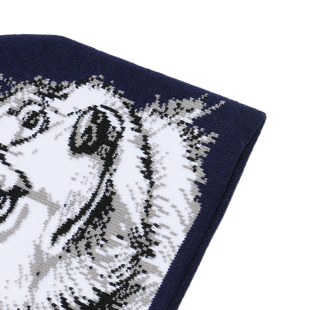 Wolf Knit Beanie: Cozy Fall & Winter Animal Hat Additional Image 9