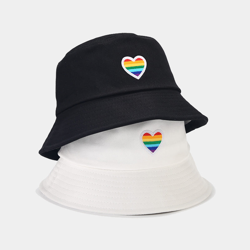 Rainbow Love Cotton Fisherman Hat - Korean Style Additional Image 9