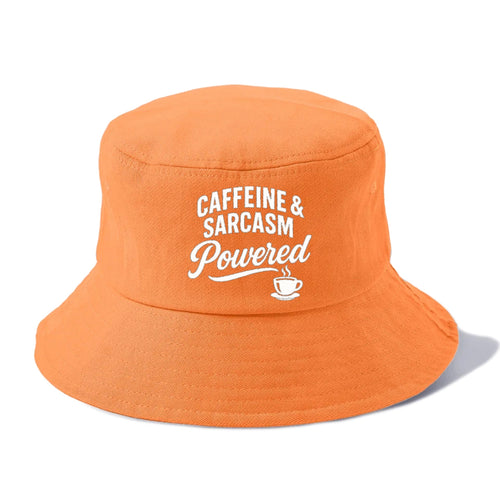 Caffeine And Sarcasm Powered Design Bucket Hat