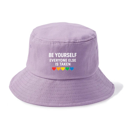 inspirational quote with rainbow hearts Hat