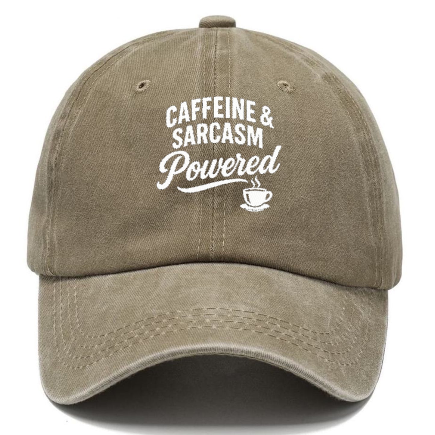 caffeine and sarcasm powered design Hat