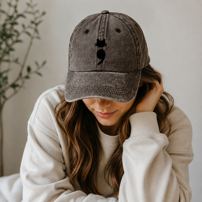 Black Cat Semicolon Classic Cap – editorial product image