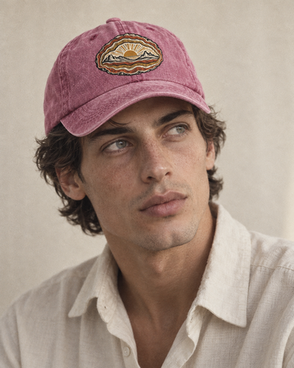 Model wearing the cap