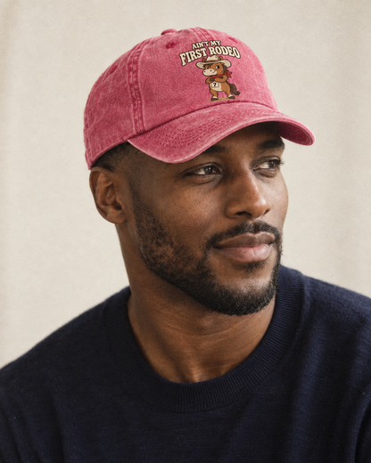 Model wearing the cap