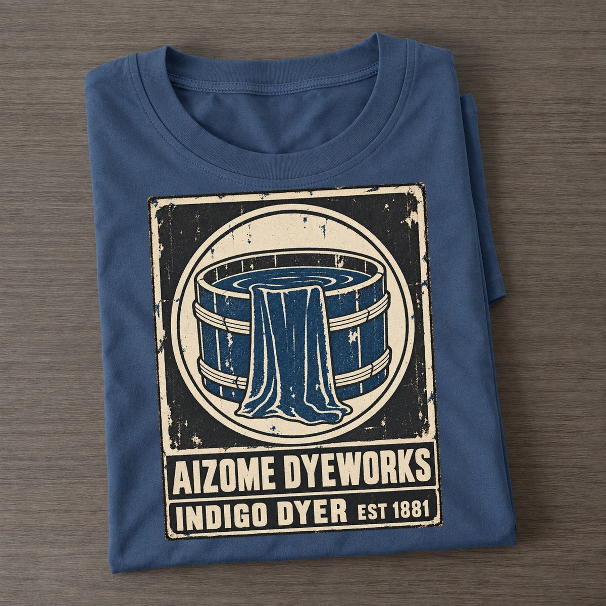 Aizome Dye House Noren Trade Co Classic T-shirt – Twilight Navy