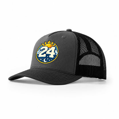 All Day Every Hour Number Club Trucker Hat – Dark Grey Black