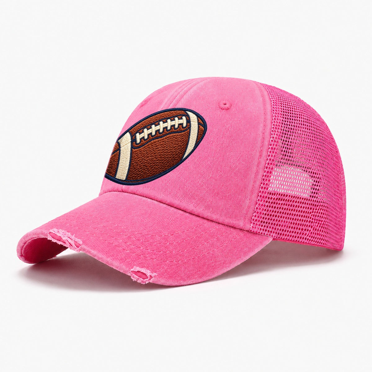American Football Tiny Solo Marks Washed Trucker Hat – Rose