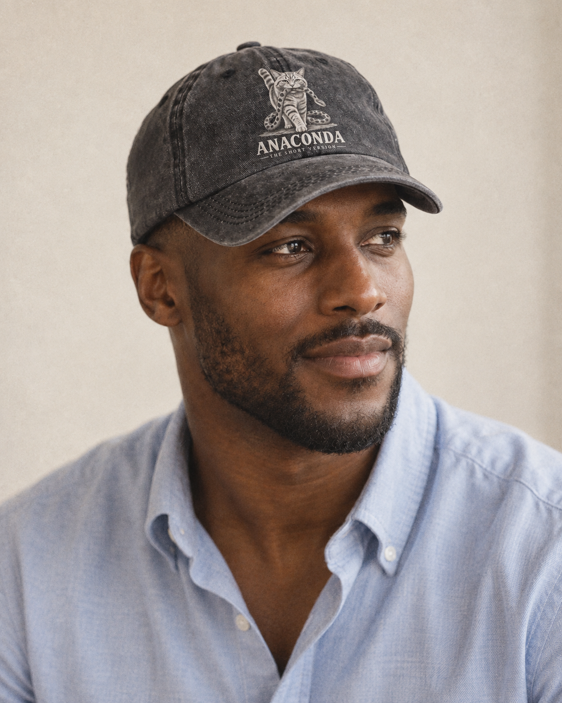 Model wearing the cap