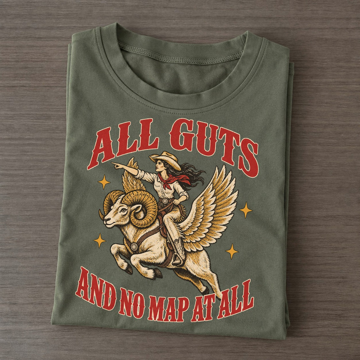 And No Map At All Unhinged Affirmations Classic T-shirt – Army Green
