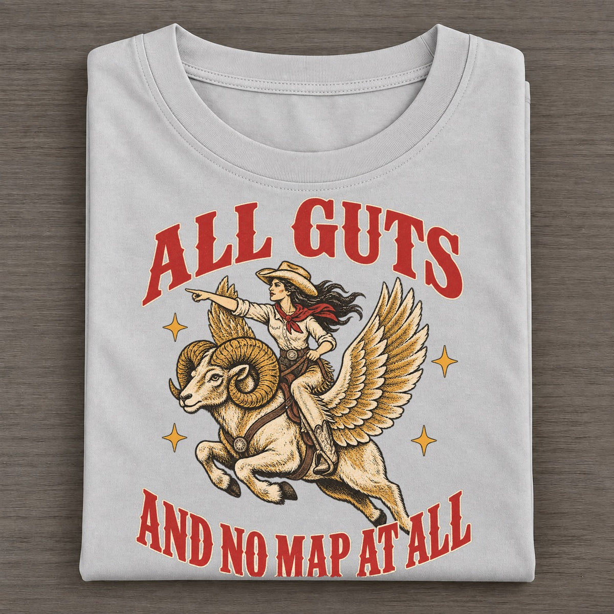 And No Map At All Unhinged Affirmations Classic T-shirt – Grey