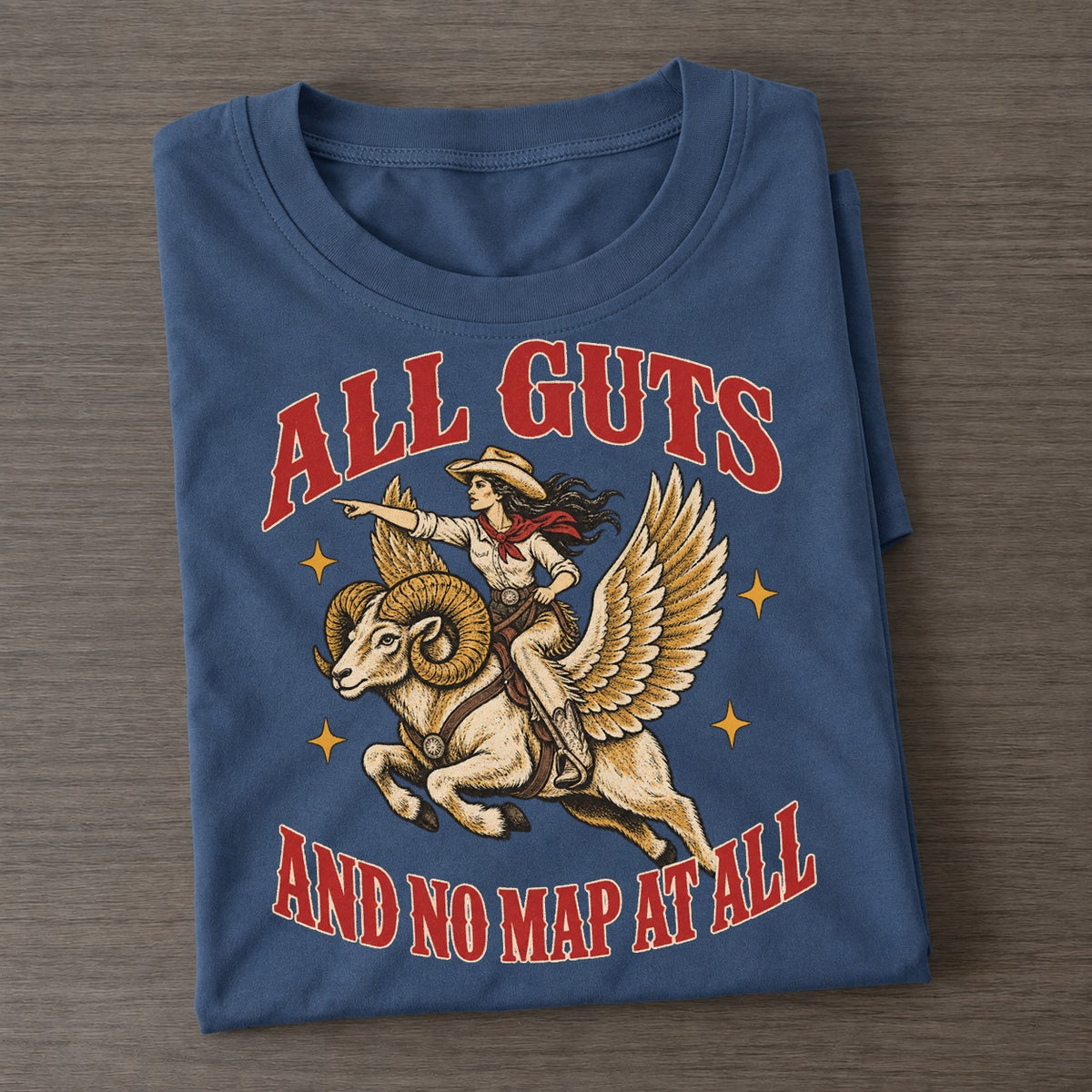 And No Map At All Unhinged Affirmations Classic T-shirt – Twilight Navy