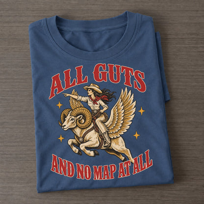 And No Map At All Unhinged Affirmations Classic T-shirt – Twilight Navy