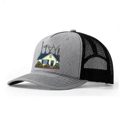 Antenna Filled Garden Amateur Radio Trucker Hat – Sport Grey Black