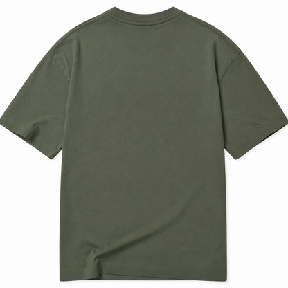 Anthony Bourdain Middle Finger Classic T-shirt – army-green back view