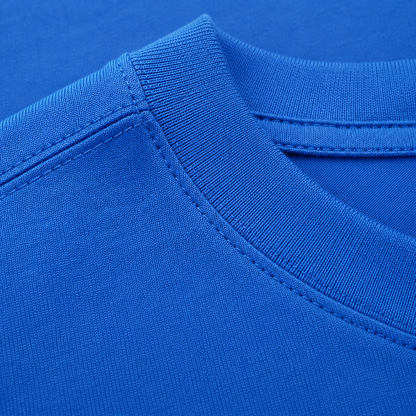 Anthony Bourdain Middle Finger Classic T-shirt – blue fabric close-up