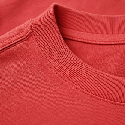 Anthony Bourdain Middle Finger Classic T-shirt – red fabric close-up