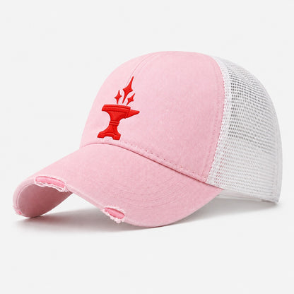 Anvil Rising Spark Micro Motion Mark Washed Trucker Hat – Light Pink