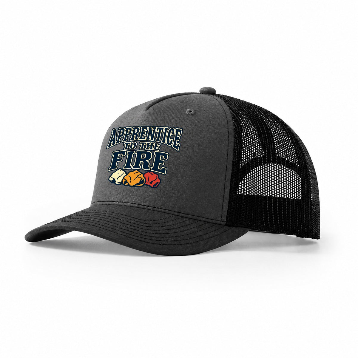 Apprentice To The Fire Blacksmithing Trucker Hat – Dark Grey Black
