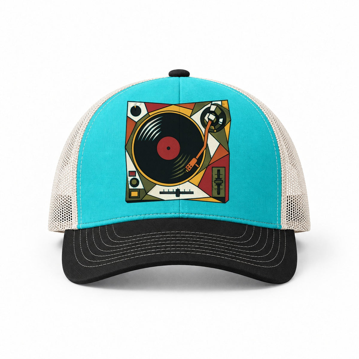 Aqua-Black-White — front view