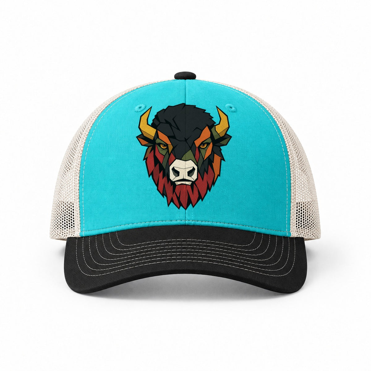 Aqua-Black-White — front view
