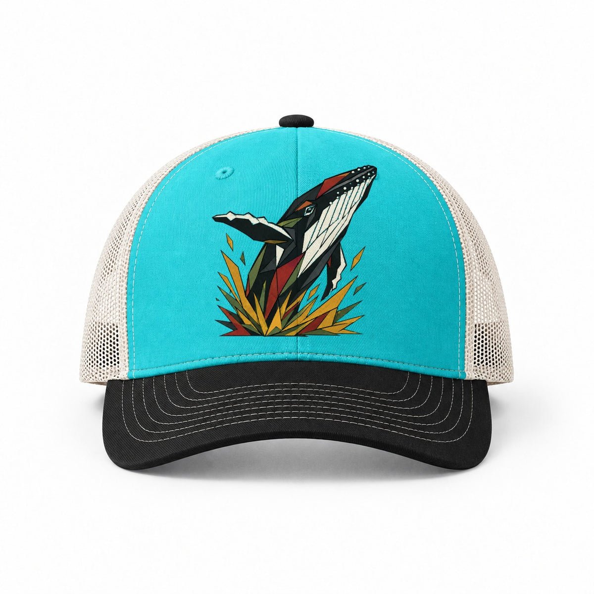 Aqua-Black-White — front view
