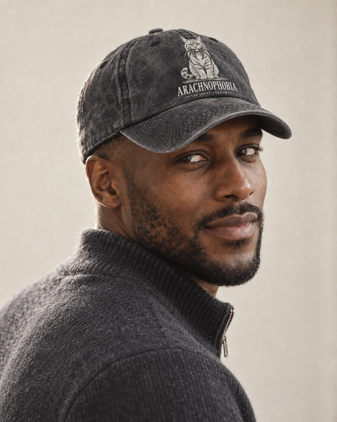 Model wearing the cap