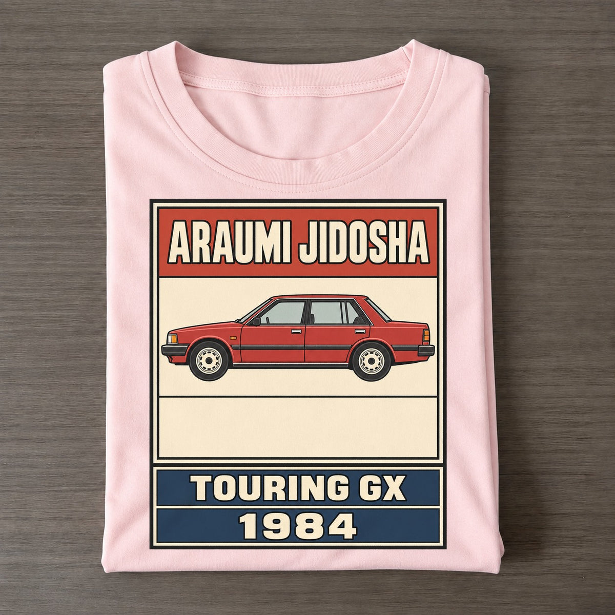 Araumi Touring Showa Speed Plates Classic T-shirt – Pink
