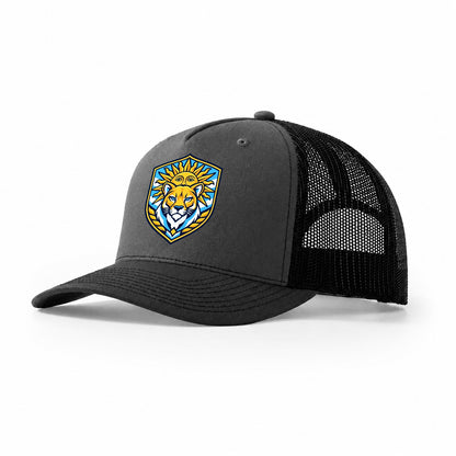 Argentina Minimal Emblem Country Logos Trucker Hat – Dark Grey Black
