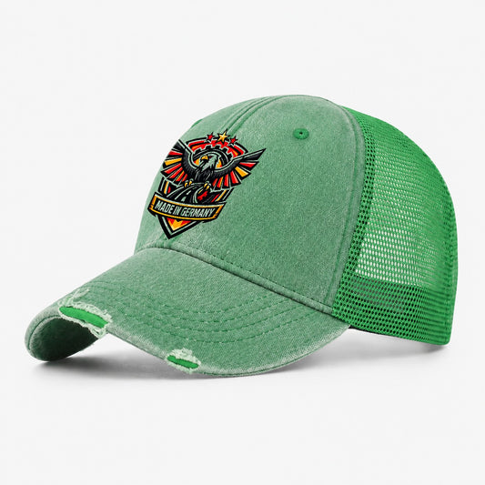 Autobahn Technik Crest Washed Trucker Hat – Ink Green
