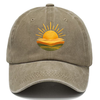 golden sunrise horizon Hat