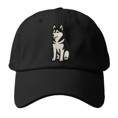 siberian-husky-black-white-loyal-spirit Hat