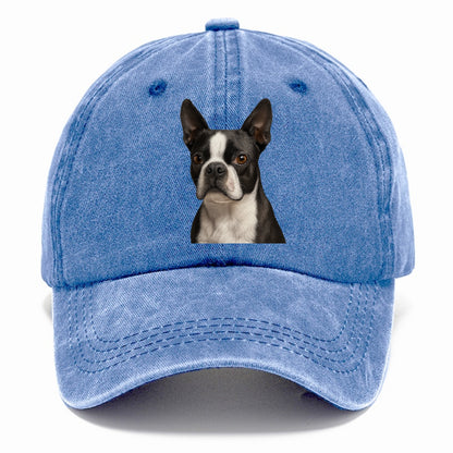 boston terrier portrait design Hat