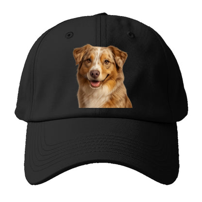red merle australian shepherd portrait design Hat
