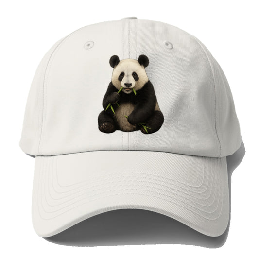 realistic panda eating bamboo hat Hat