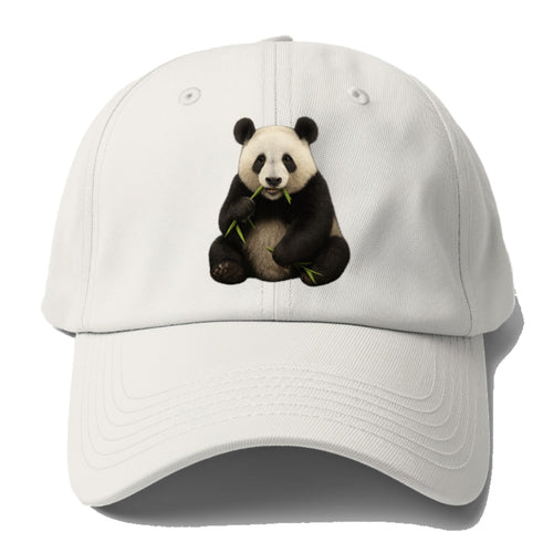 Realistic Panda Eating Bamboo Hat Baseball Cap
