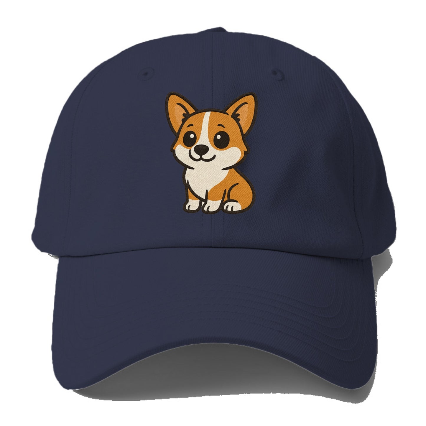corgi orange and white sitting pose with short legs portrait design Hat