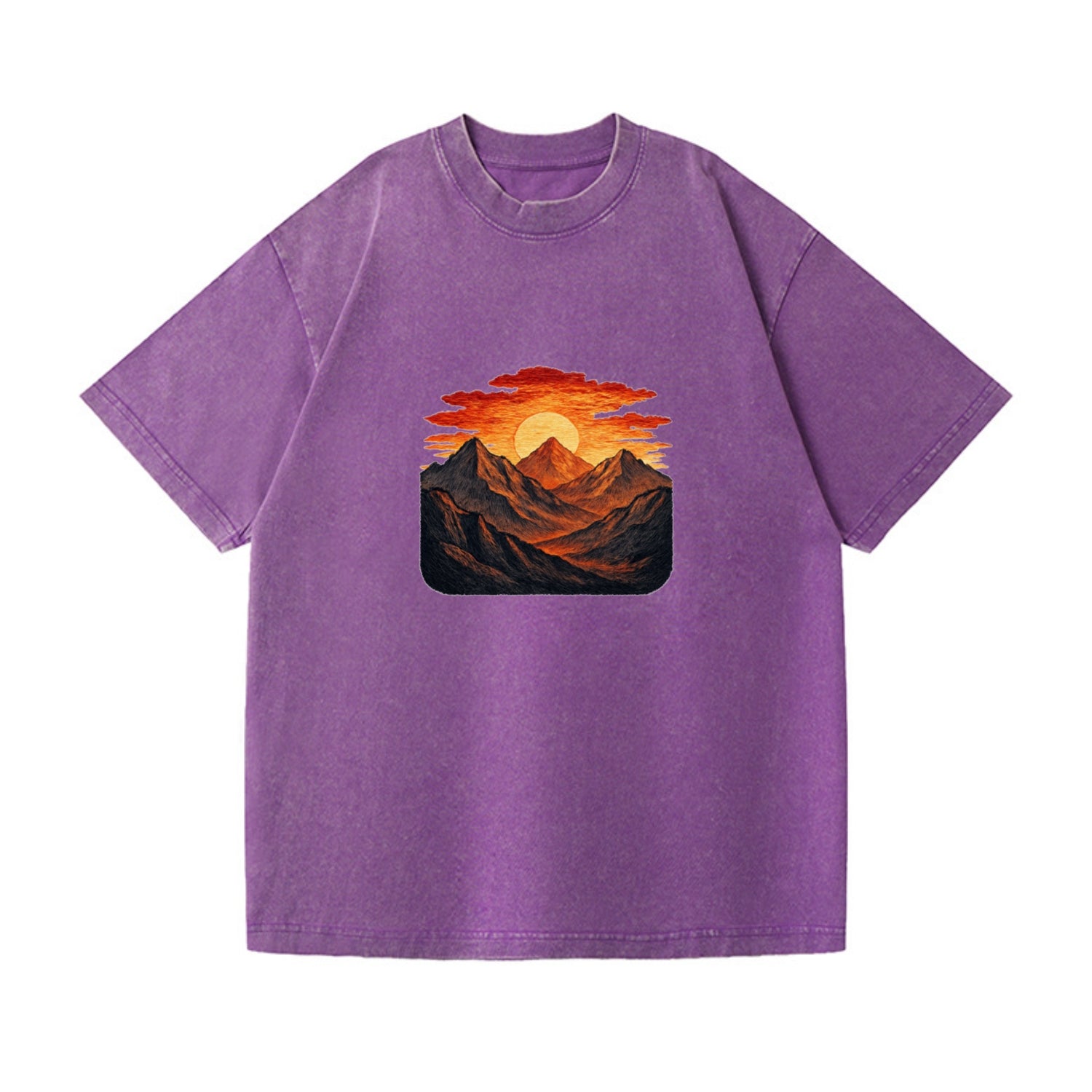 fiery mountains and sunset vista Hat