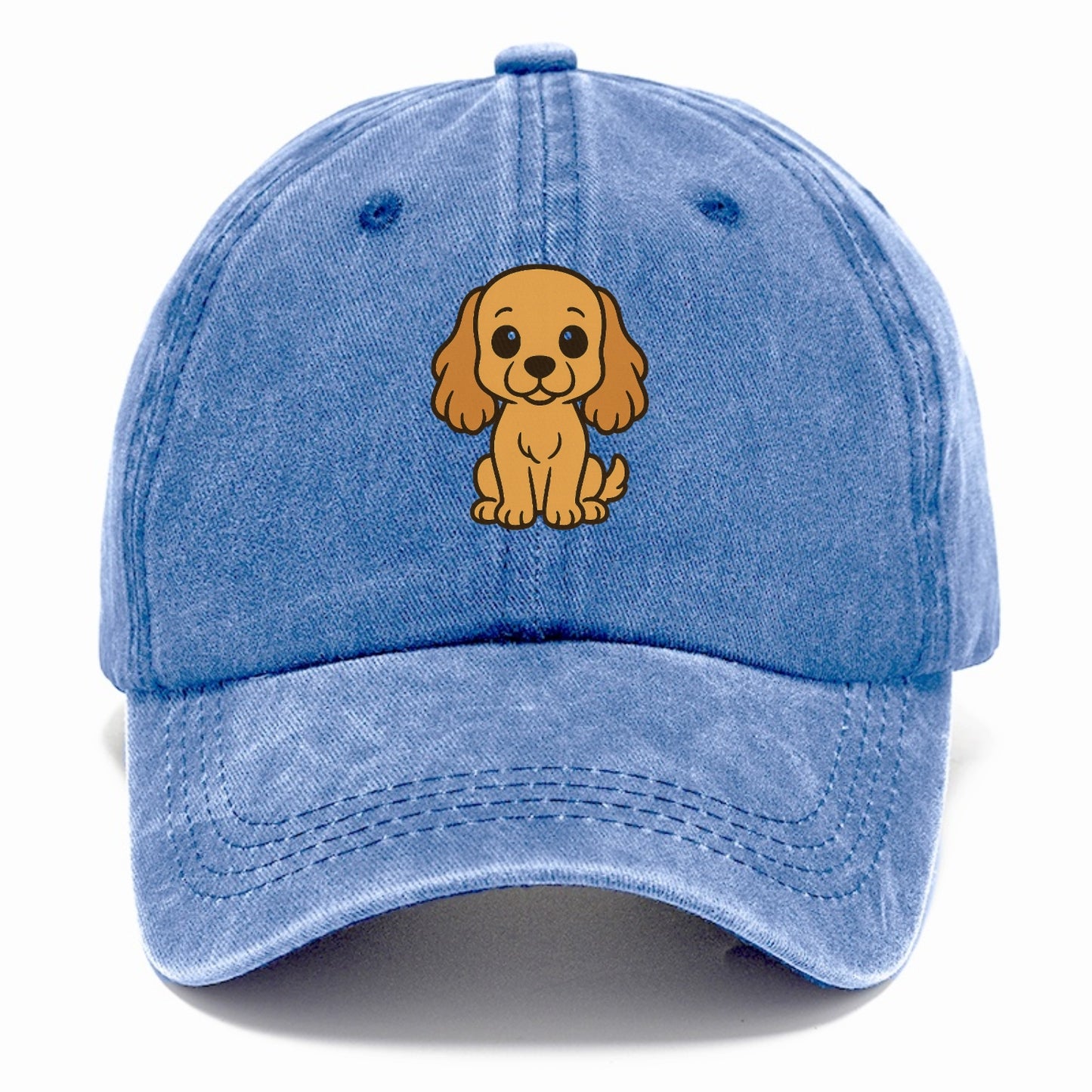 cocker spaniel golden colored sitting pose with long ears portrait design Hat