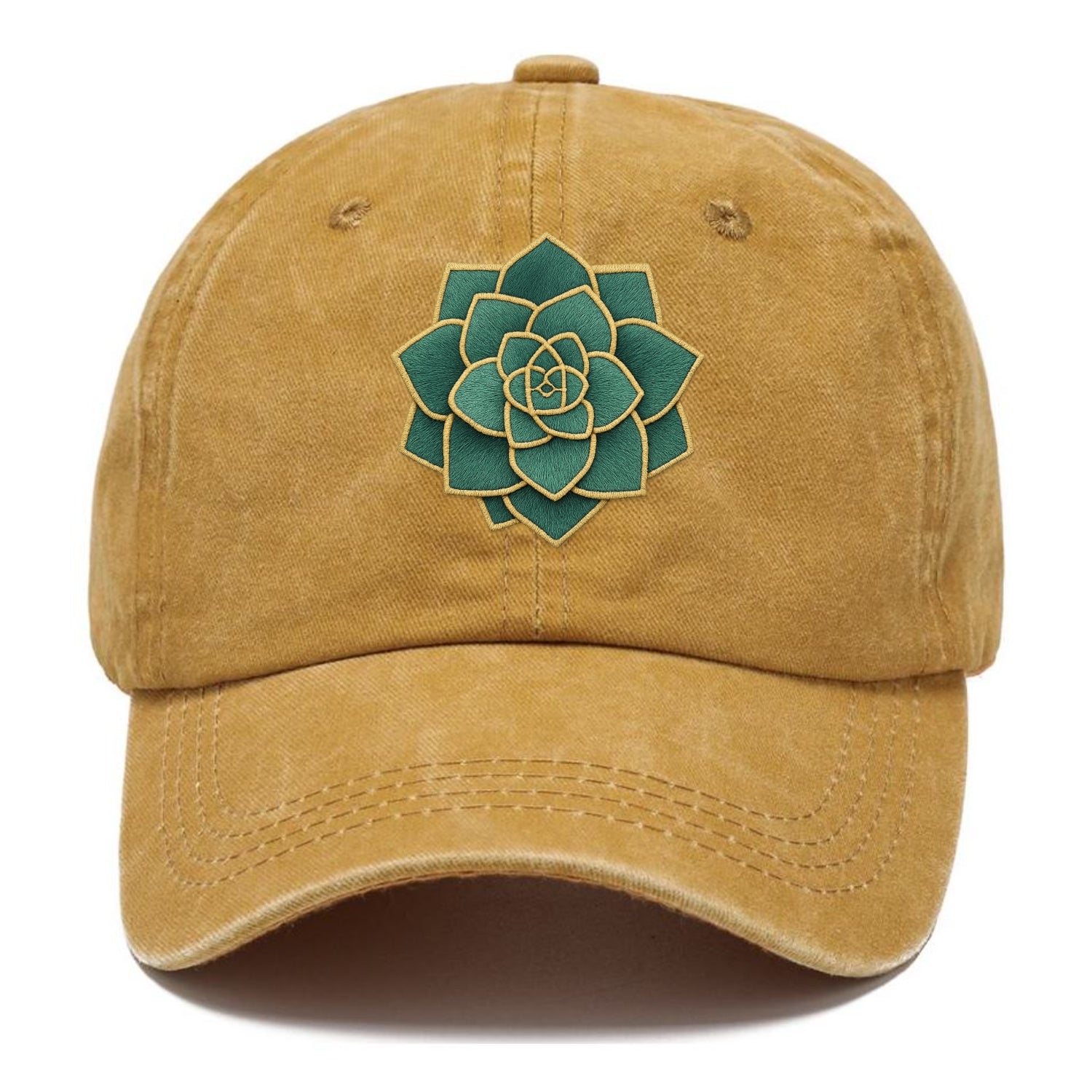 geometric flower embroidery Hat