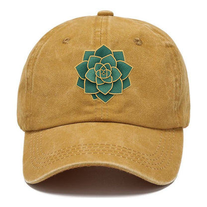 geometric flower embroidery Hat