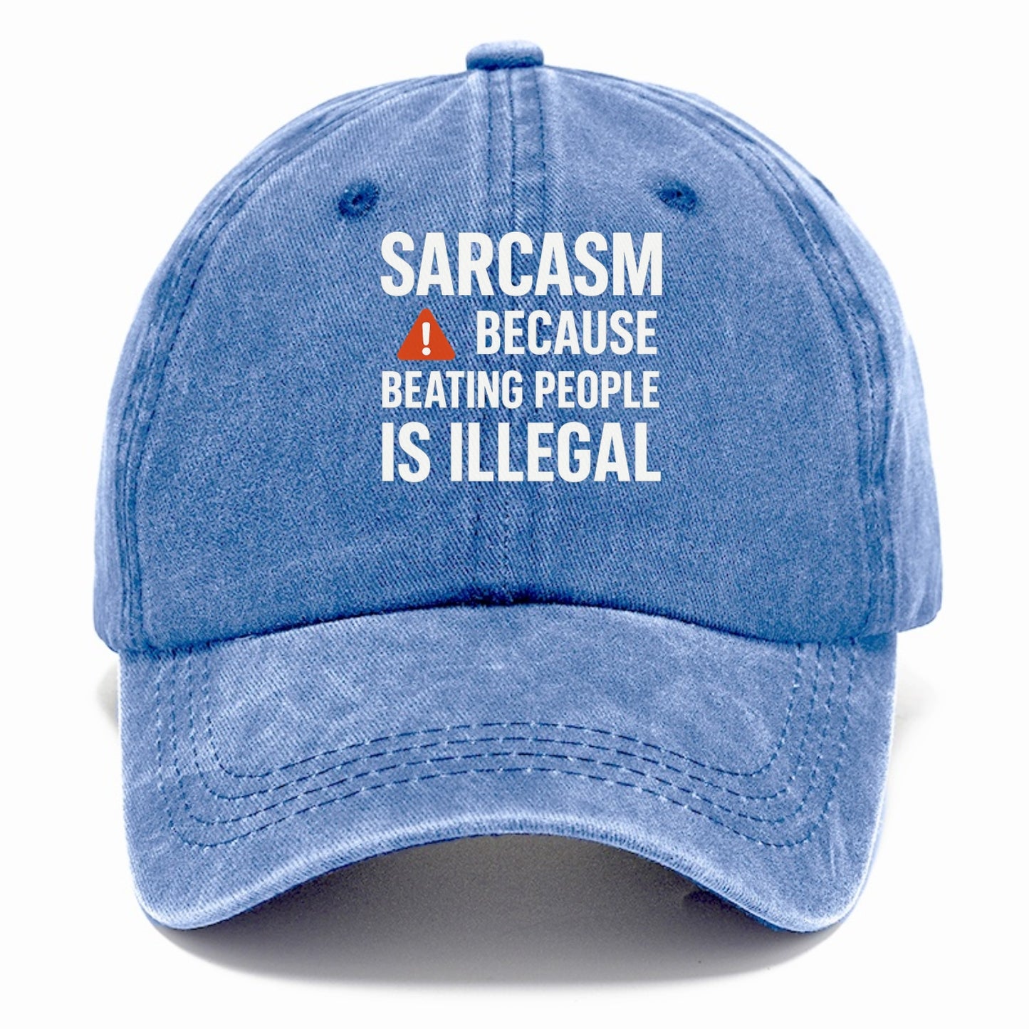 sarcasm because beating people Hat
