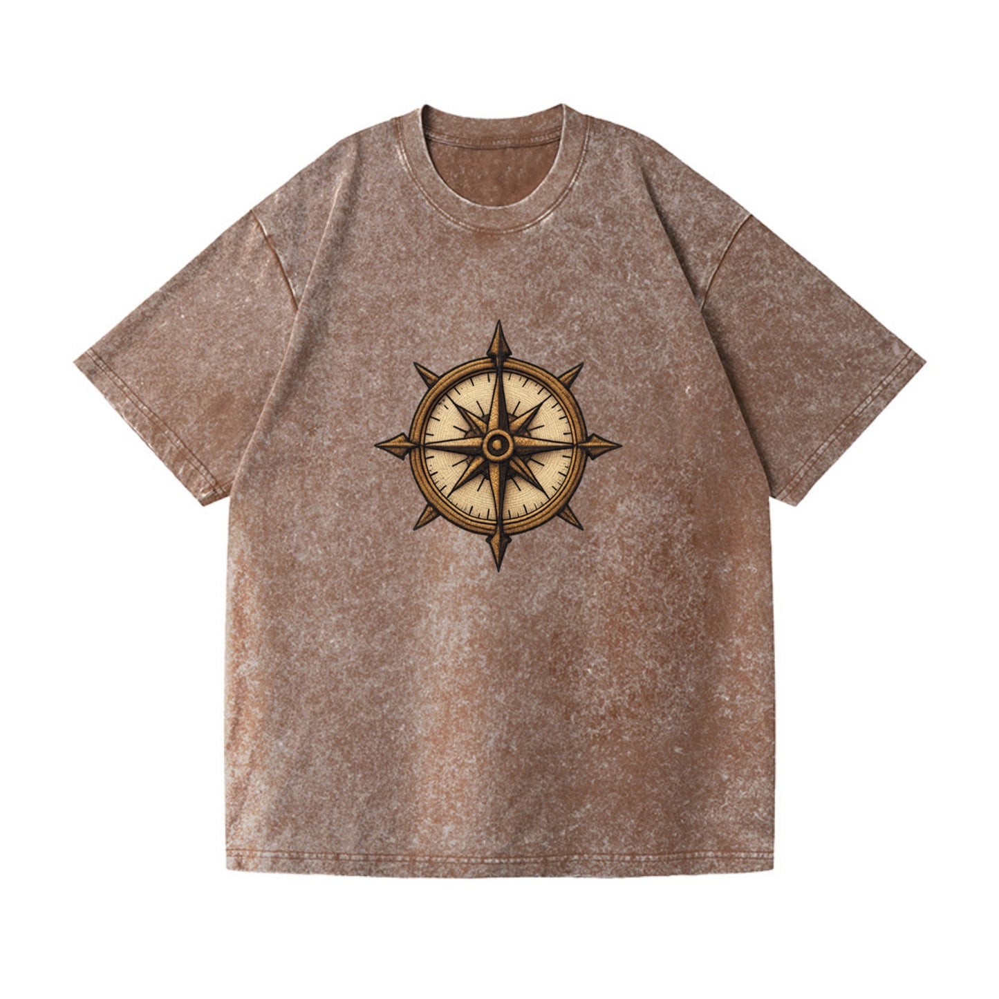 antique compass rose with golden texture Hat