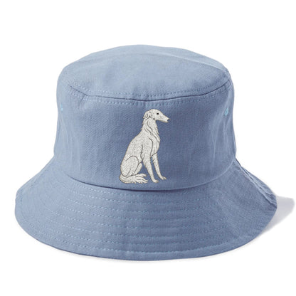 Borzoi White Sitting Pose Hat