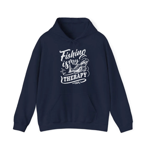 Fishing Is My Therapy Hooded Sweatshirt