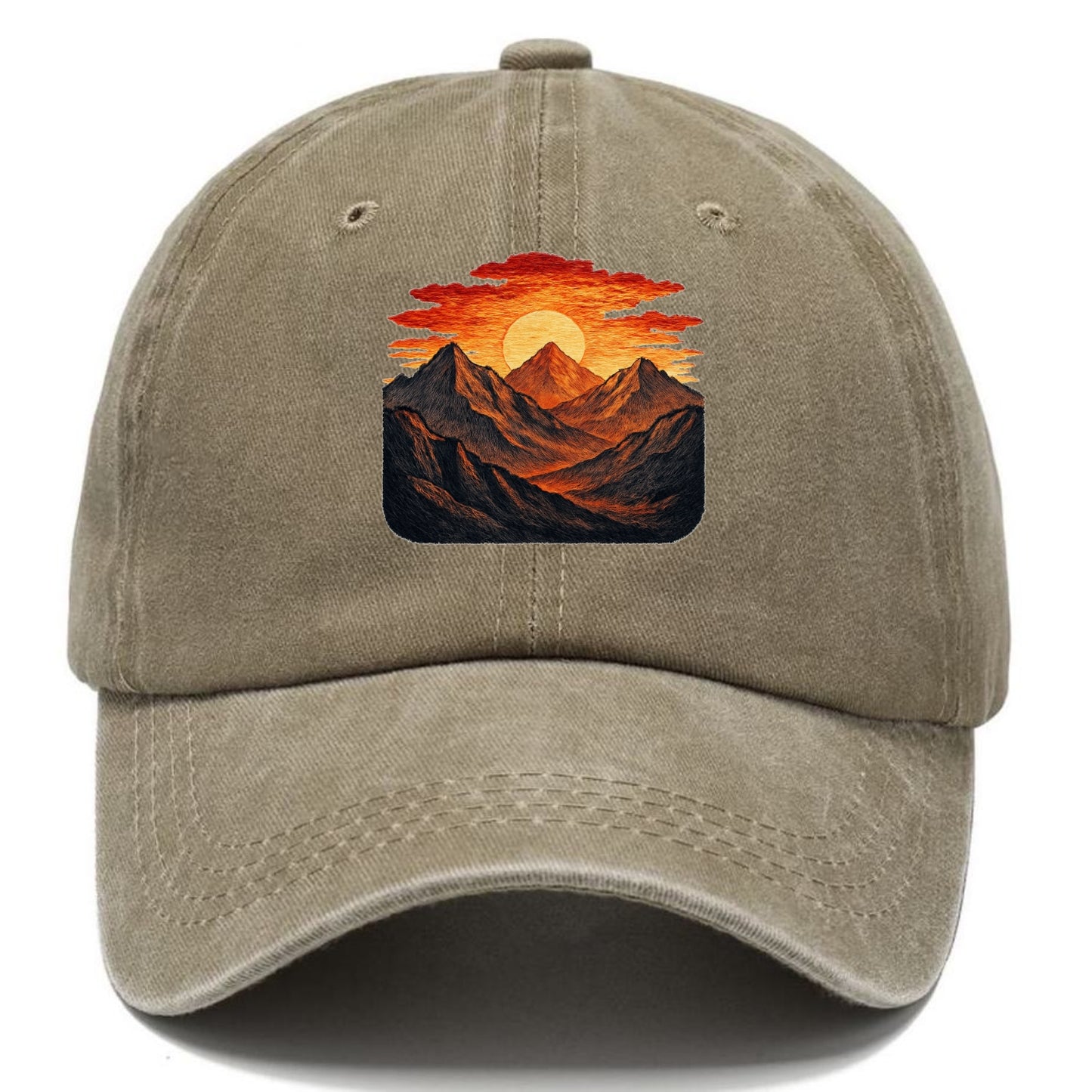 fiery mountains and sunset vista Hat