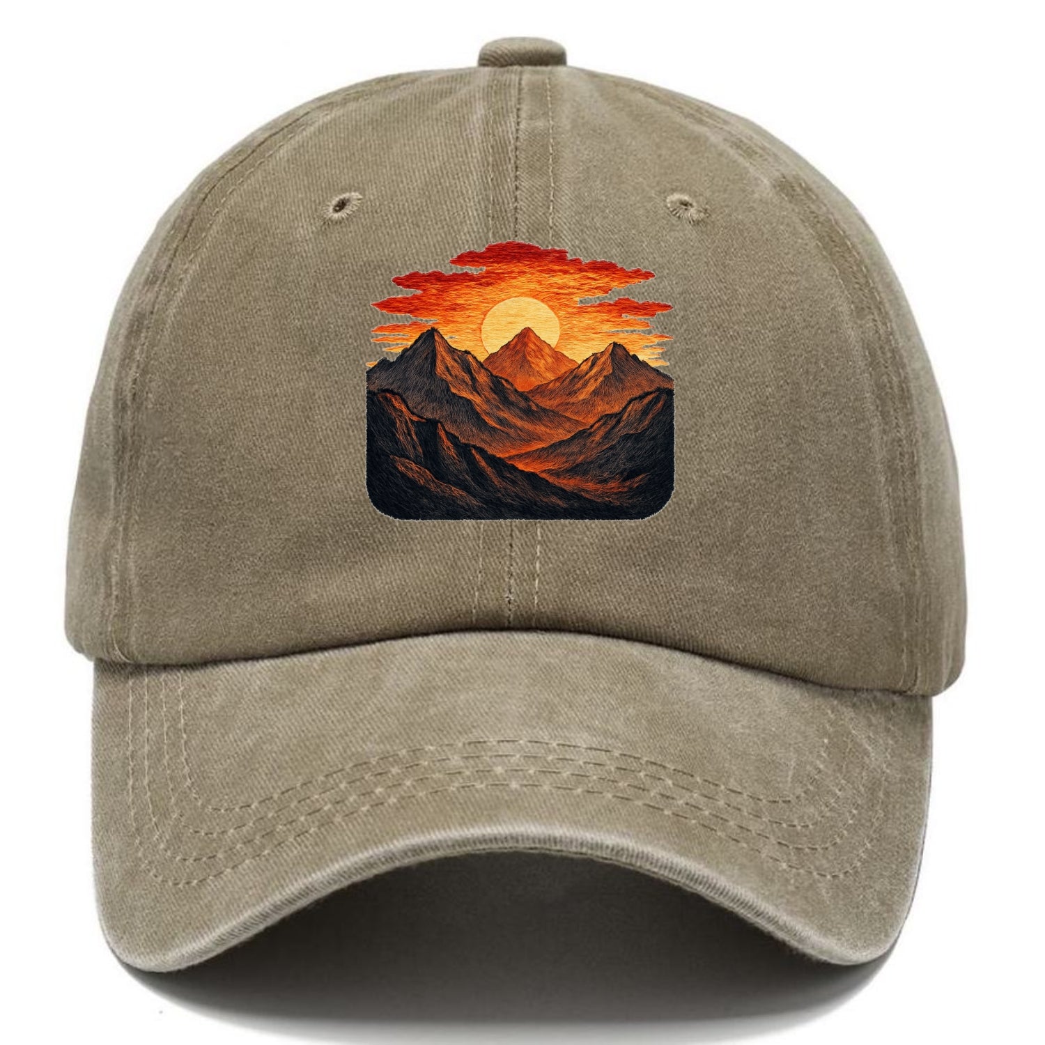 fiery mountains and sunset vista Hat