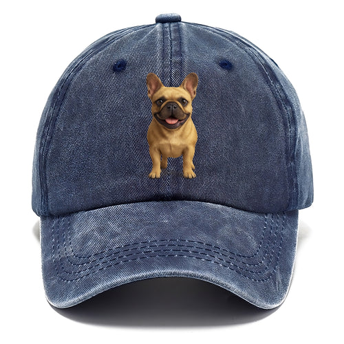 Smiling French Bulldog Portrait Hat Design Classic Cap