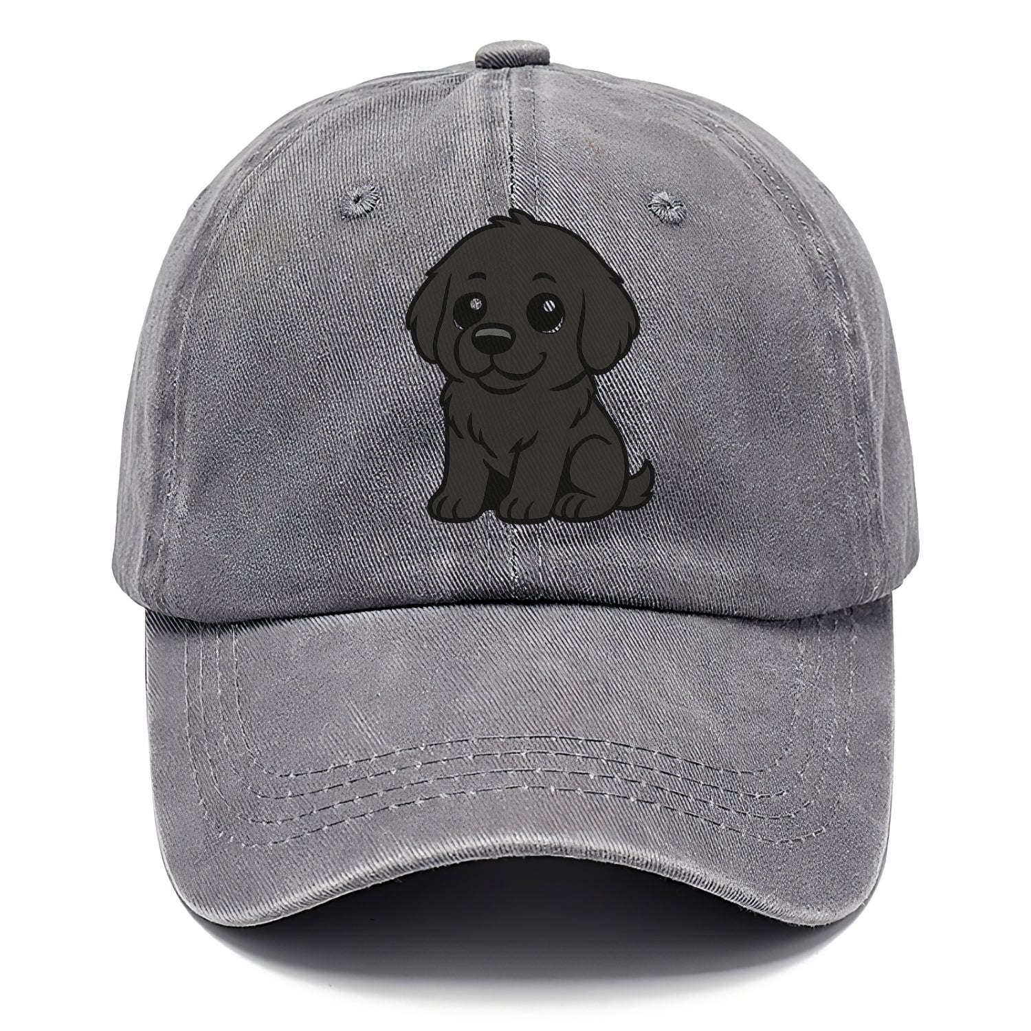 newfoundland black sitting pose with gentle giant expression portrait design Hat